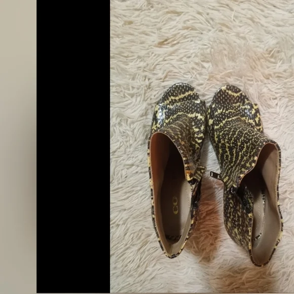 Coach Snakeskin Remi Open Toe Mob Wife Quiet Luxury Buttery Soft Leather Boot - Picture 5 of 9